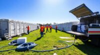 efficient portable restroom cleanup