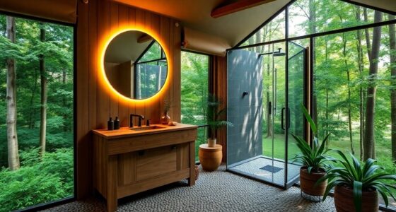 functional natural glamping restrooms