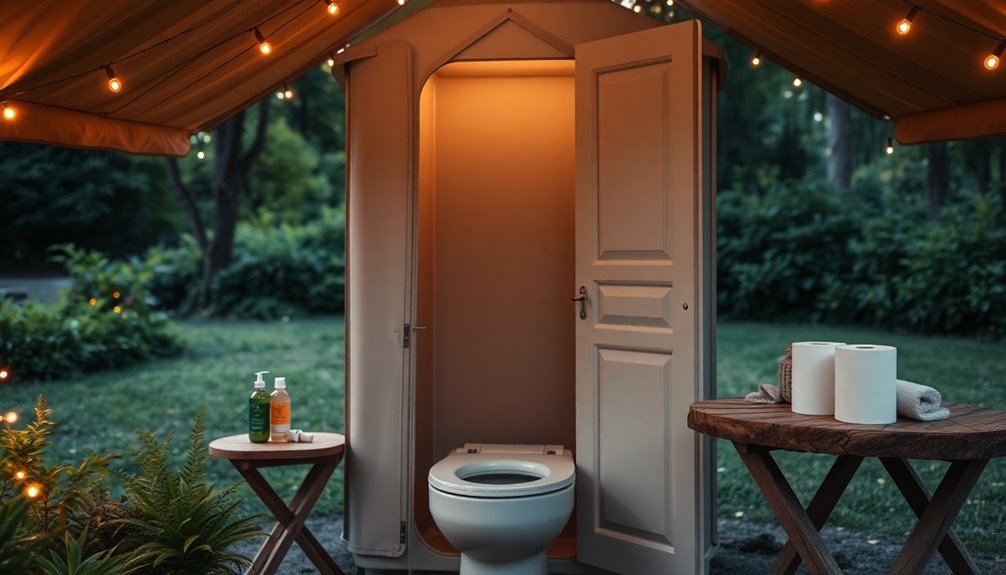 glamping portable toilet selection