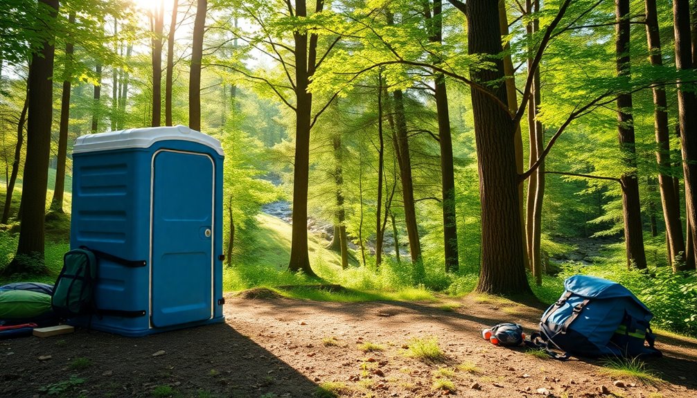 lightweight portable camping toilets