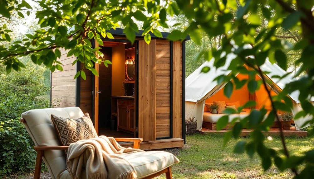 luxurious outdoor camping amenities