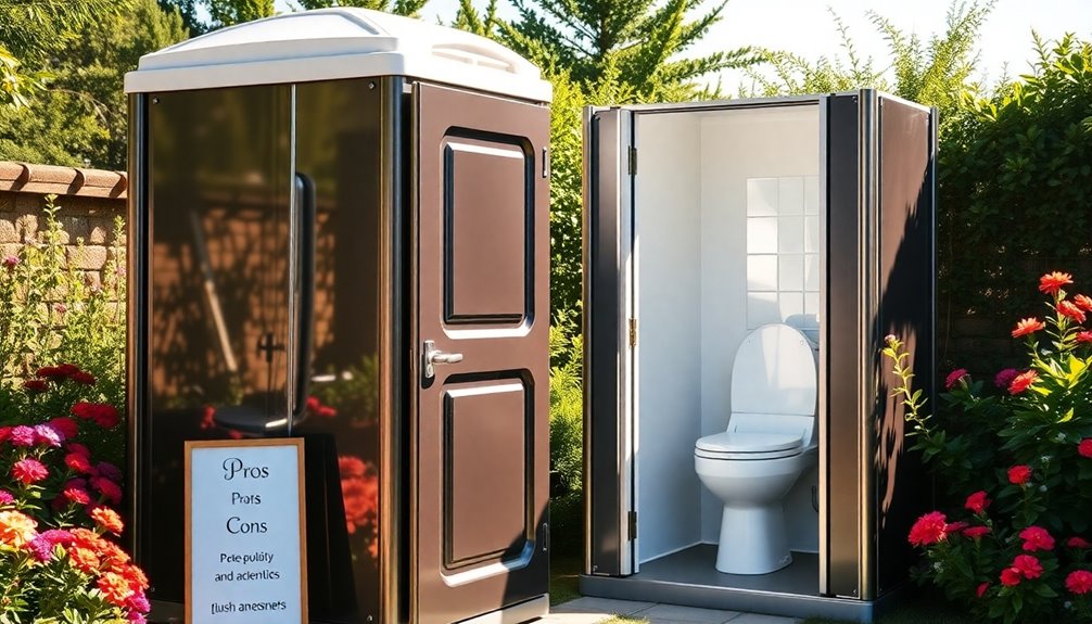 luxury porta potty advantages