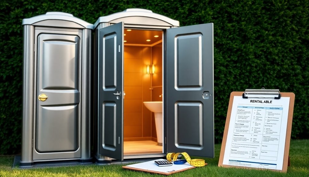 luxury porta potty amenities