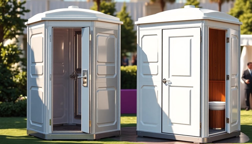 luxury porta potty comparison