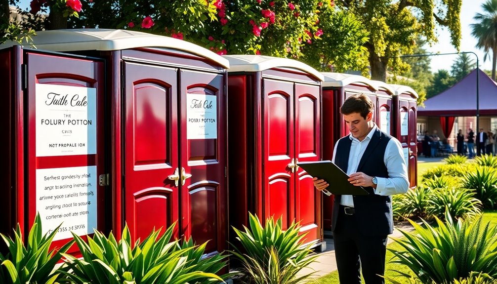 luxury porta potty costs