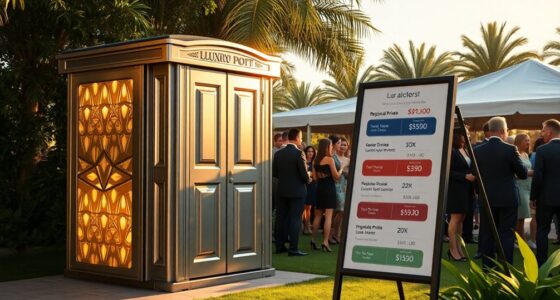 luxury porta potty costs