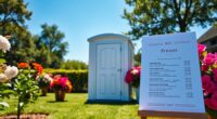 luxury porta potty costs