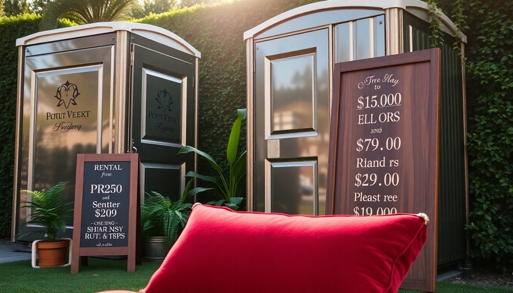 luxury porta potty prices