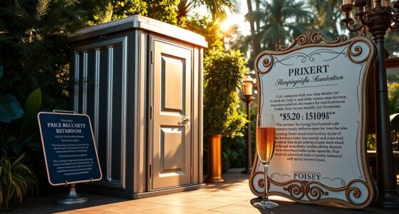 luxury porta potty pricing