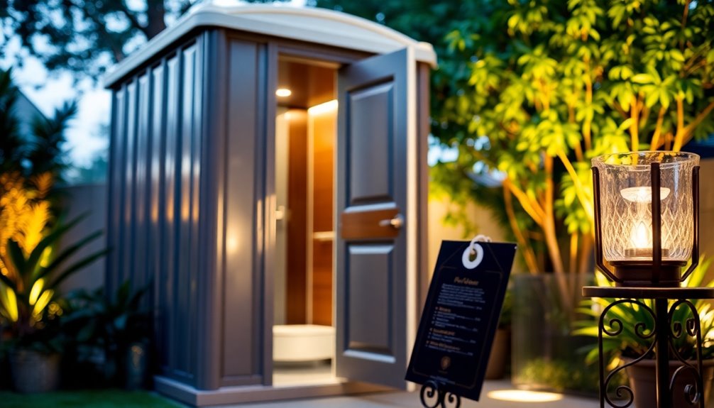 luxury porta potty pricing