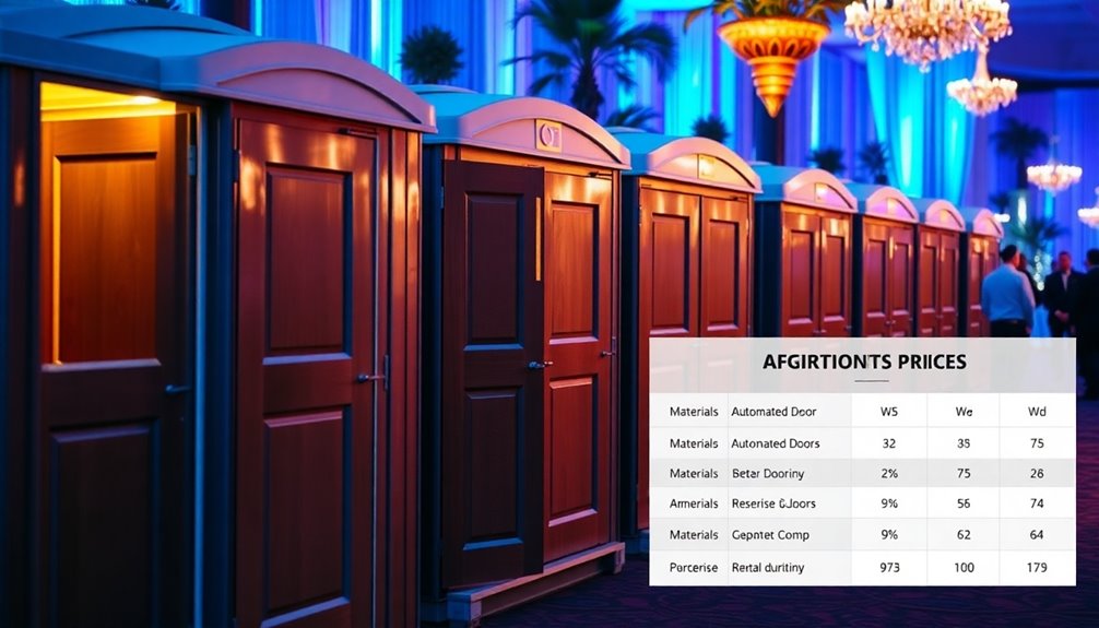 luxury porta potty pricing