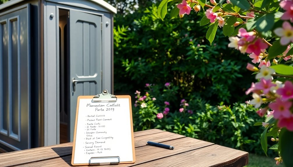 luxury porta potty pricing factors