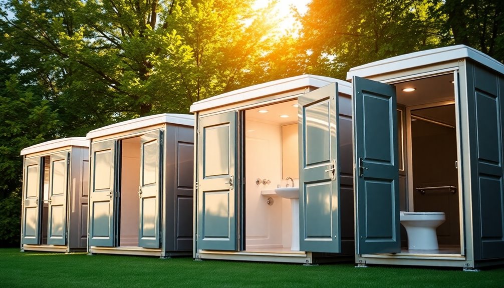 luxury portable restroom amenities