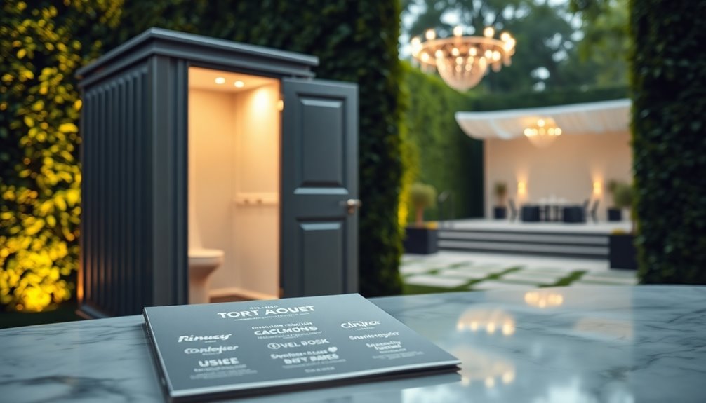 luxury portable toilet retailers