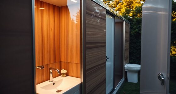 luxury restroom trailer features