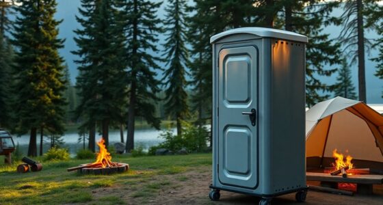 portable camping toilets with wheels