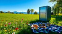 portable restroom outdoor getaway