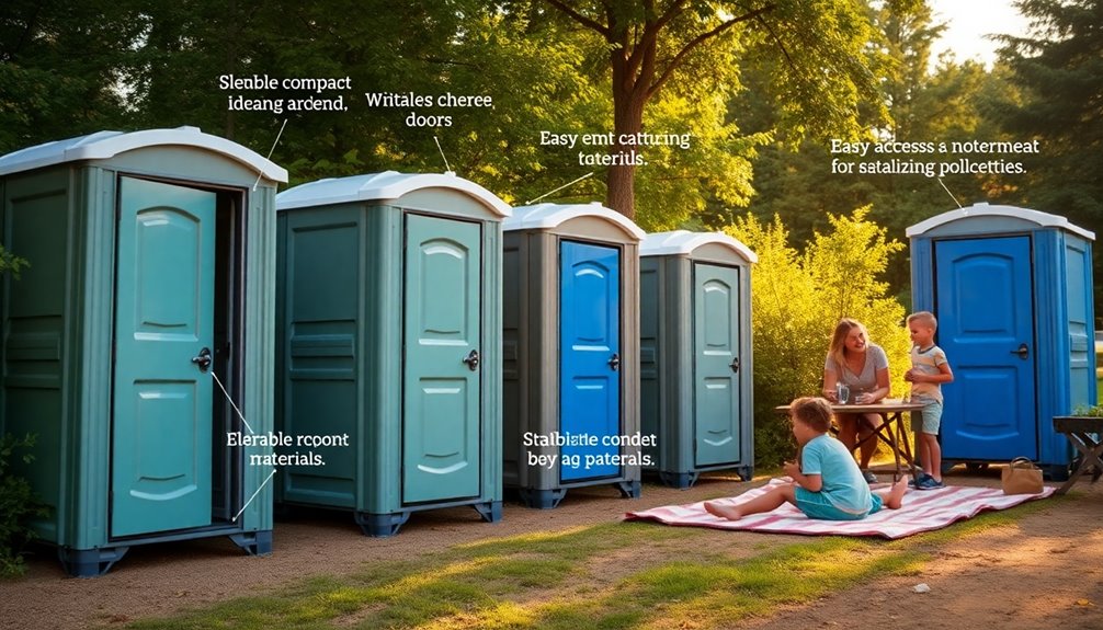 portable toilet selection criteria