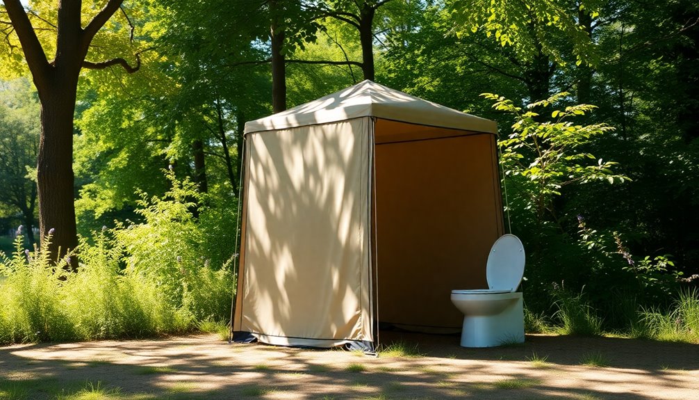portable toilet shelter considerations
