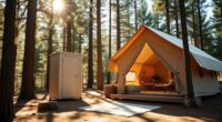 portable toilets for glamping