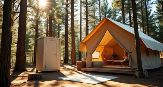 portable toilets for glamping