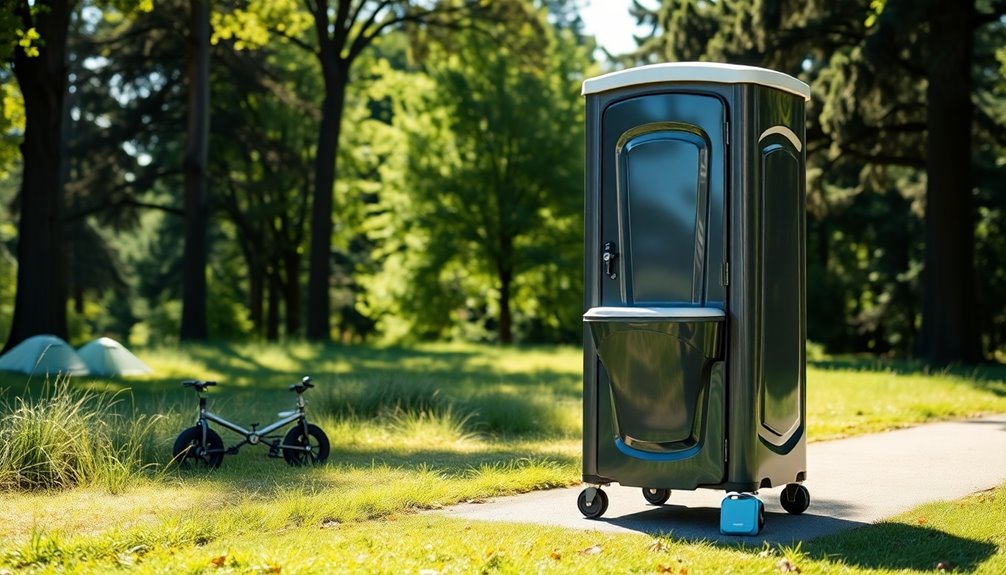 portable toilets with wheels