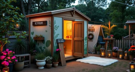 unique glamping restroom design