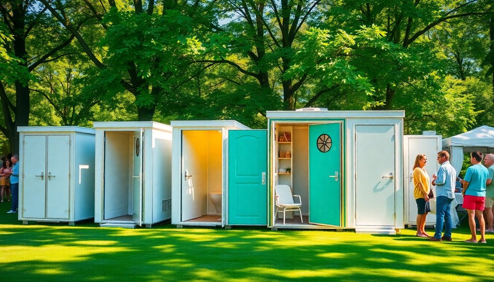 various portable restroom options