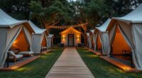 luxury camping amenities