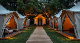 luxury camping amenities