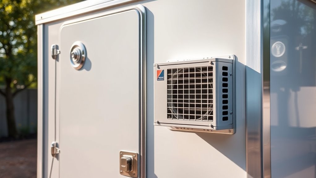 optimized portable restroom hvac
