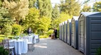 outdoor wedding toilet placement