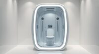personal shower and toilet pods