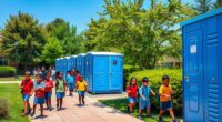 portable restrooms first year