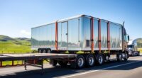 transporting large restroom trailers