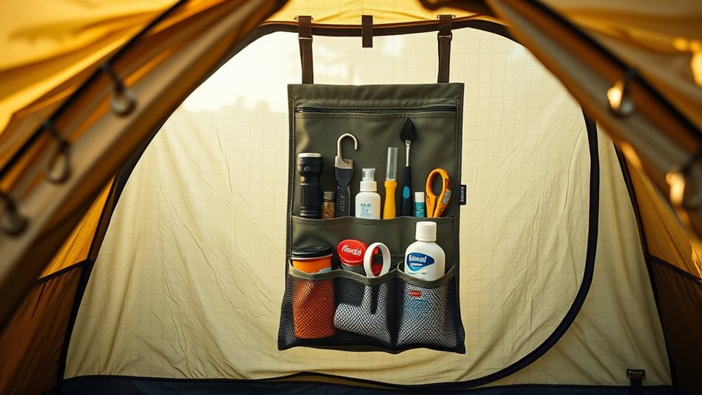camping toilet storage solutions