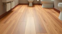 faux wood durable restroom flooring