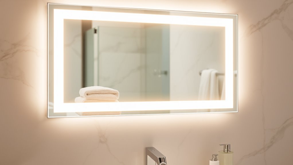luxury bathroom mirror features