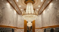 luxury restroom chandelier ideas