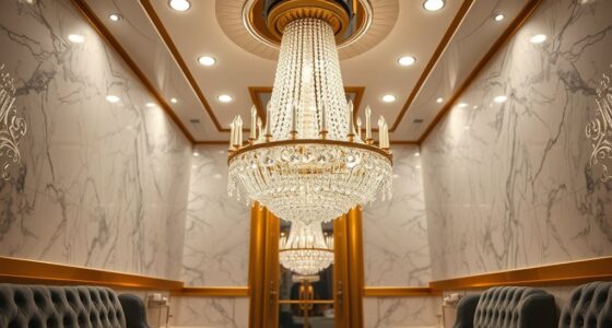 luxury restroom chandelier ideas