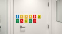magnetic restroom sign sets