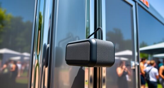 portable restroom speaker options