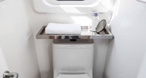 portable toilet shelf solutions