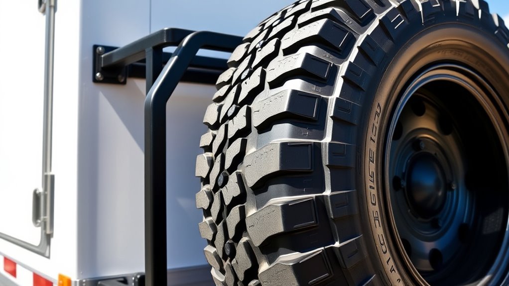 restroom trailer spare tire carriers