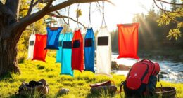 solar camping shower bags