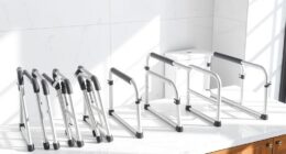 top folding commode rail frames