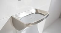 top stainless urinal splash guards