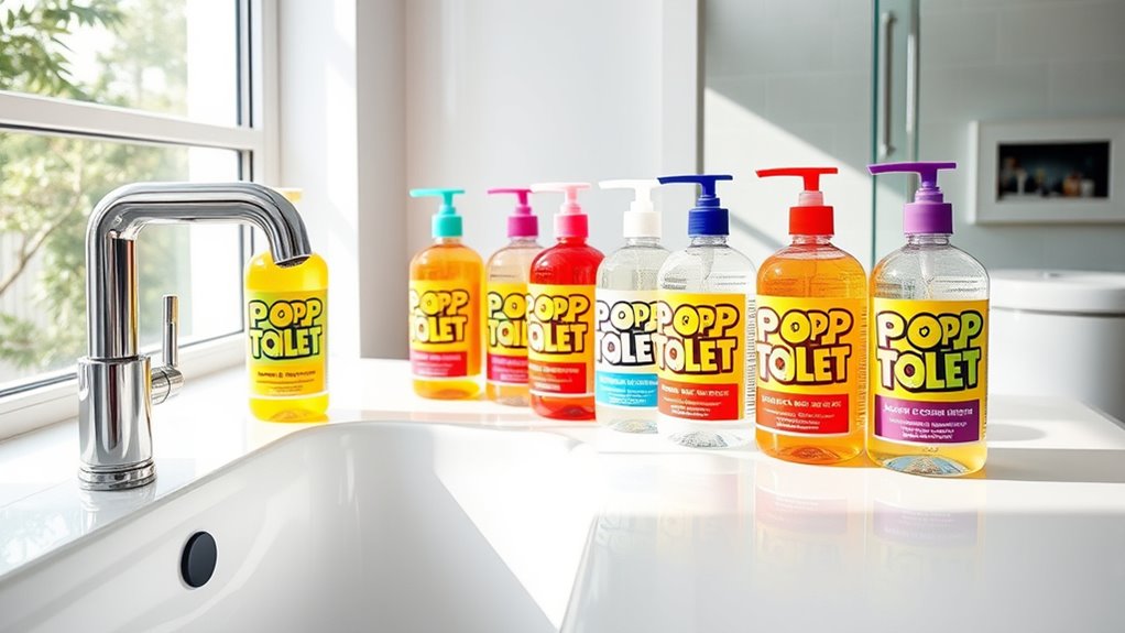 top toilet chemical bottles