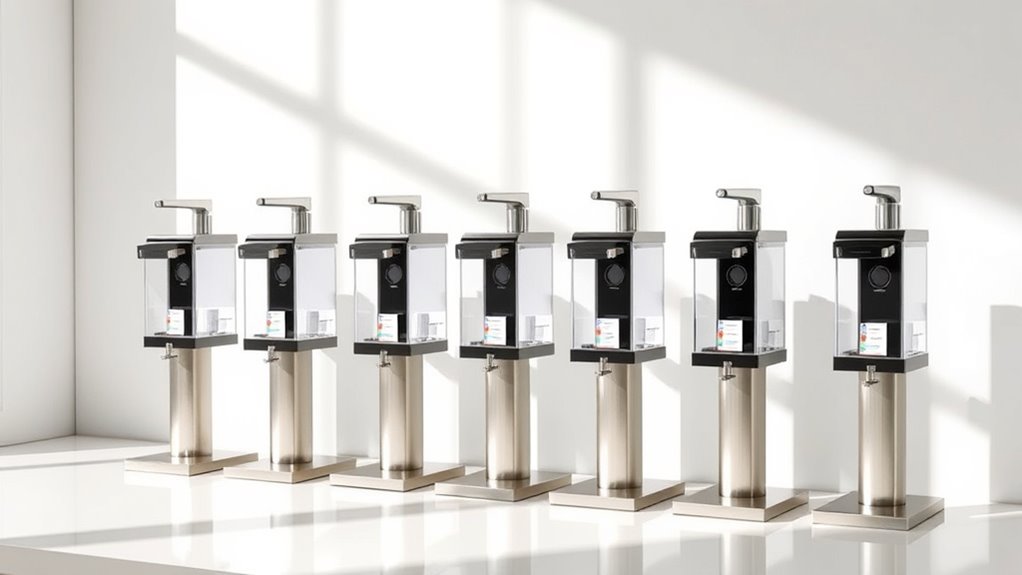 top touchless sanitizer stands