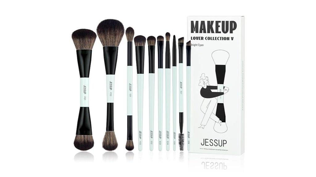 10 piece jessup makeup brushes